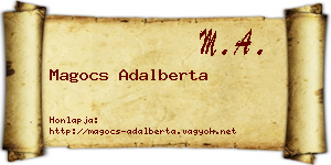 Magocs Adalberta névjegykártya